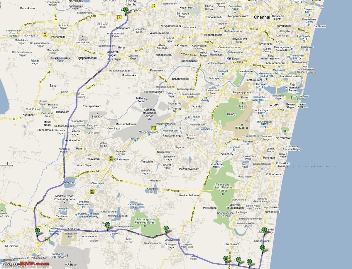 bản đồ đường Chennai