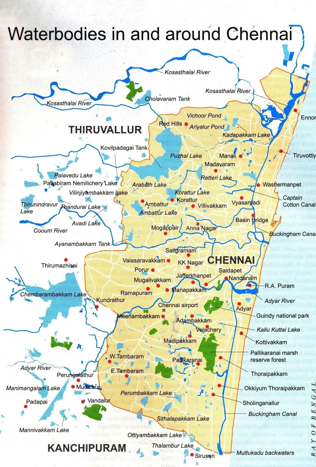 Chennai nước cơ bản đồ