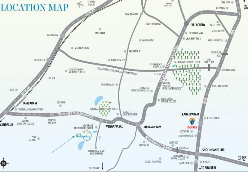 Medavakkam Chennai bản đồ