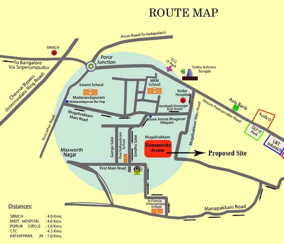 Vũ trụ Chennai bản đồ