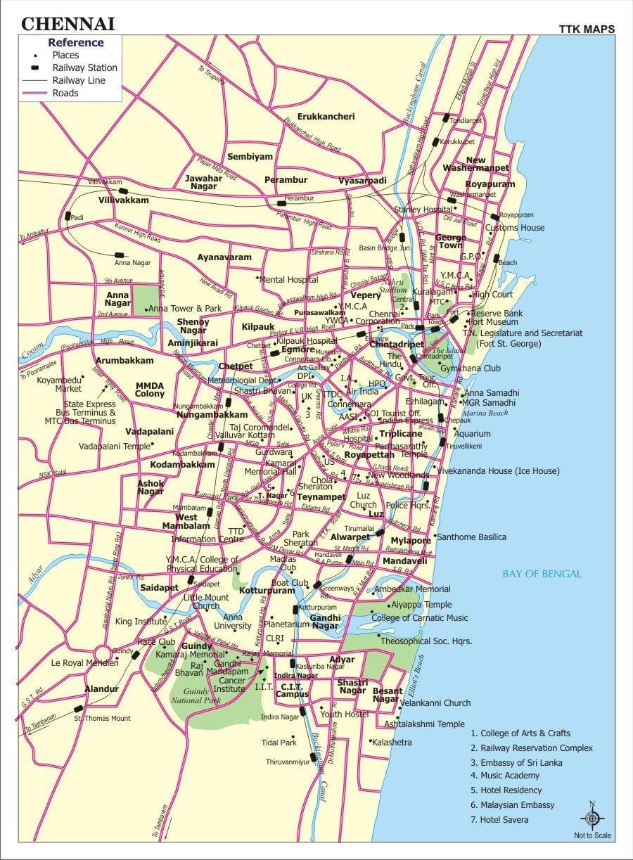 Chennai trên bản đồ