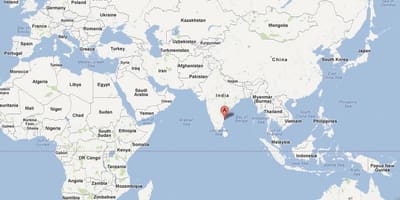 Chennai trên bản đồ thế giới