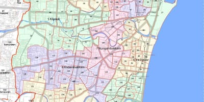 Lớn hơn ty Chennai bản đồ