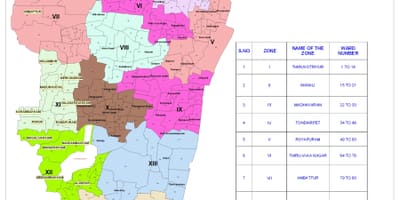 Chennai công ty ward bản đồ