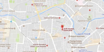 Apollo bệnh viện Chennai Greams bản đồ đường